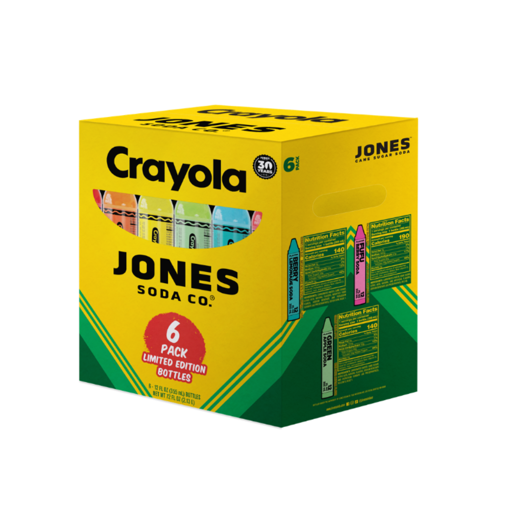 Jones Soda X Crayola Limited Edition 6-Pack