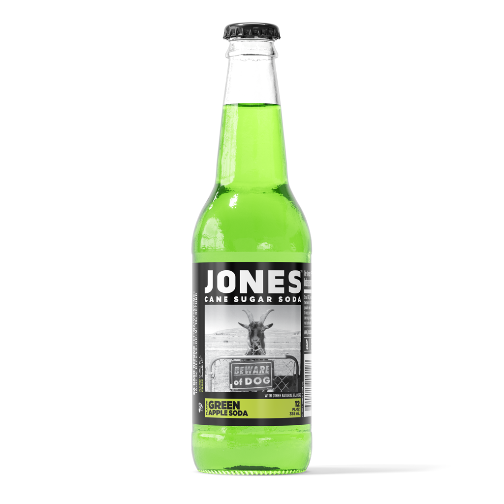 Jones Green Apple Cane Sugar Soda